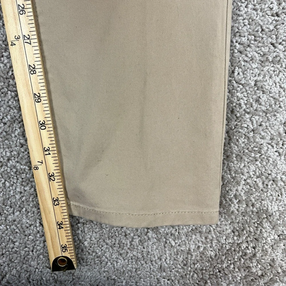 UNTUCKit Pants Mens 35x34 Khaki Tan Straight Fit 5 Pocket Flat Front Twill EUC - Picture 8 of 10